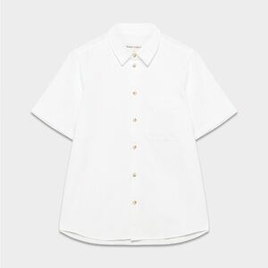 Aritzia Denim Forum The '90s Vintage Shortsleeve Denim Shirt Size XS NWT